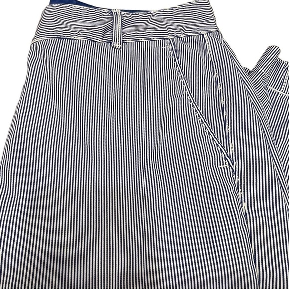 TALBOTS Women’s Weekend White & Blue Pinstripe Chino Pants, Size 2 - Picture 9 of 13